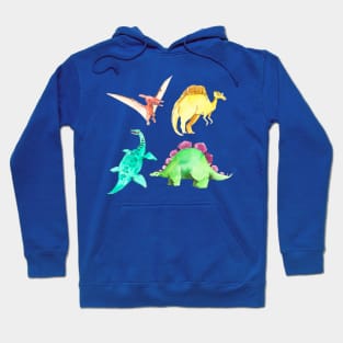 Dinosaur Watercolor Hand Drawn Hoodie